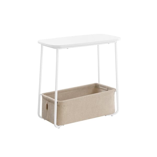 Firkantet sidebord med stoffkurv