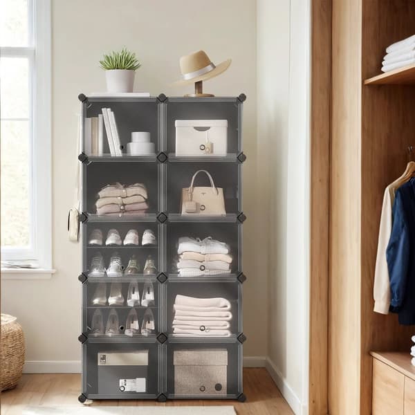Skohylle med 10 rom, skoskap, 30 x 40 x 30 cm per rom