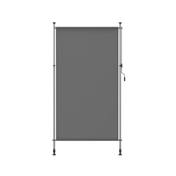 Vertikal markis justerbar i höjd 150 x (220-300) cm antracitgrå