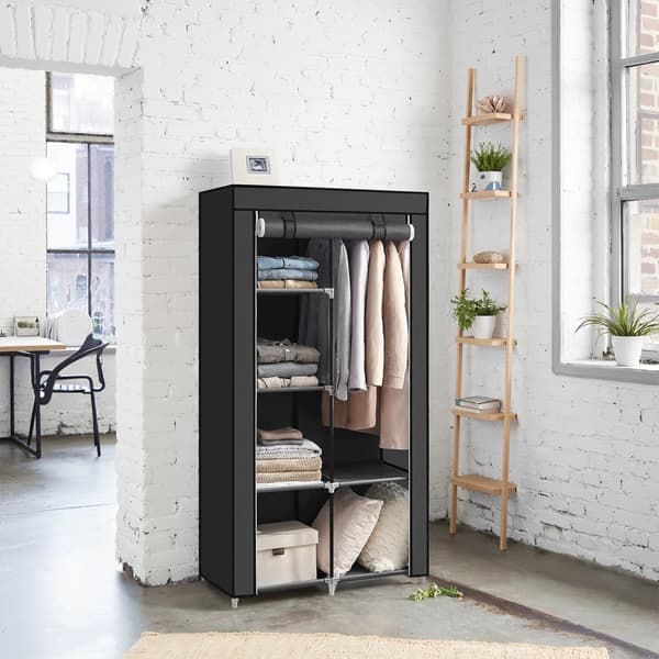 Garderobe, 1 bøjlestang, 6 niveauer,