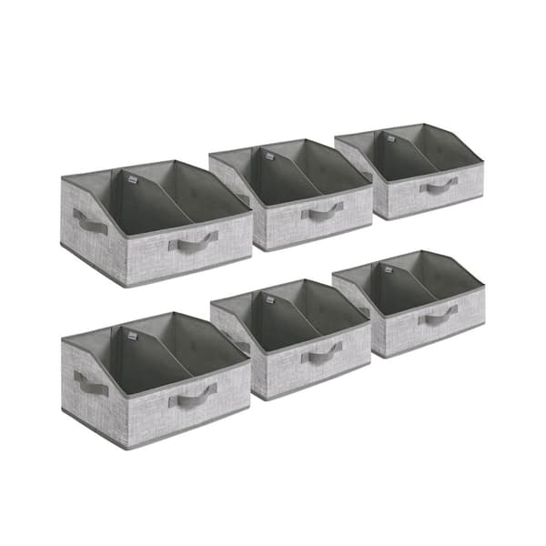 Oppbevaringsbokssett med 6 stk. 40 x 30 x 20 cm sivgrå