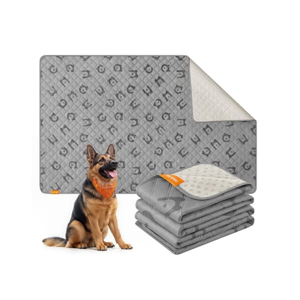 Vattentät hundfilt 208 x 132 cm med halkfri botten, duvgrå
