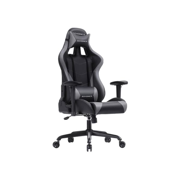 Gamingstol i kunstlæder sortgrå