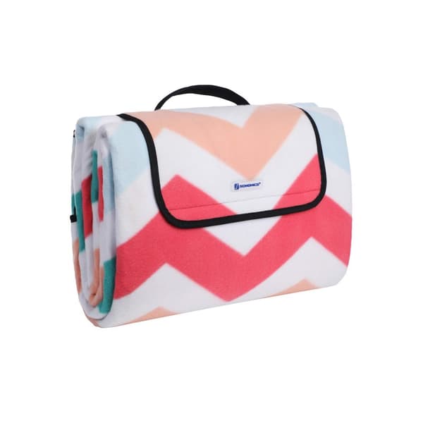 Picknickfilt flanell sicksack XXL