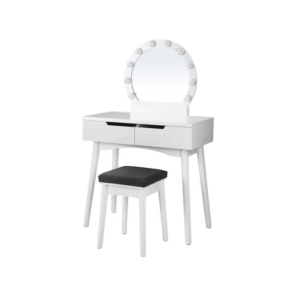Hvidt toiletbord i landlig stil
