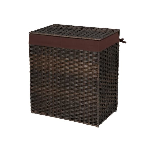 Tvättkorg i konstrotting 110 L brun