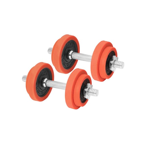 Orange skivstångsset i gjutjärn