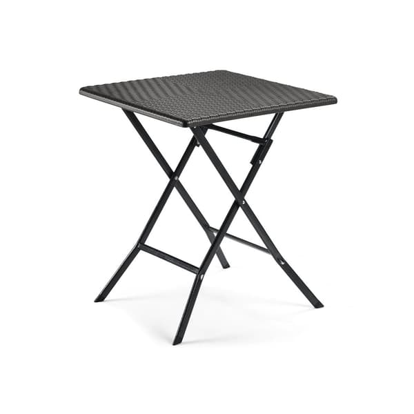 Klapbord polyrattan mørkebrun