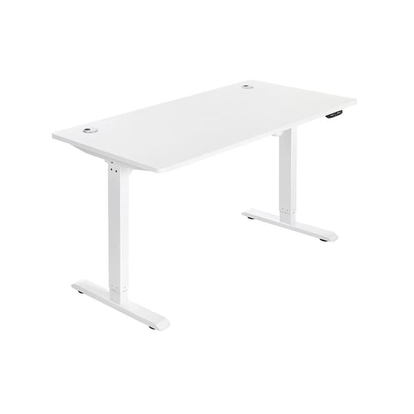 Höjdjusterbart skrivbord vitt