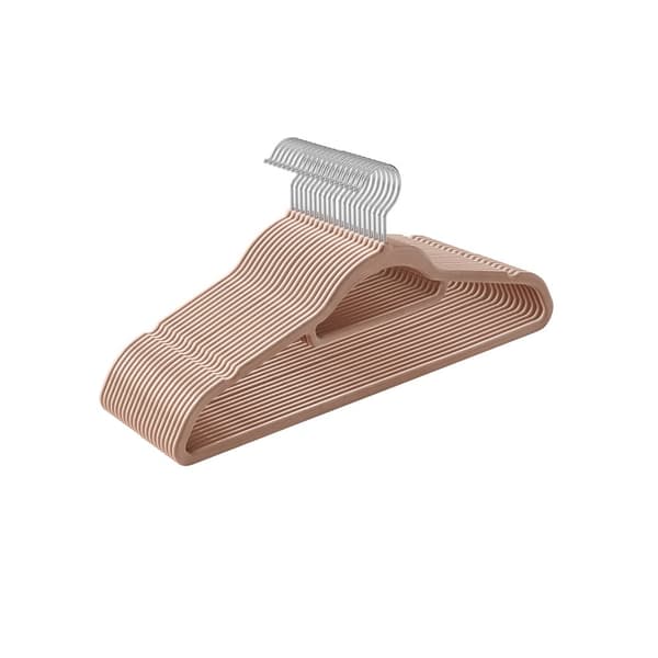 Set med 20 sammetshängen, ljusbruna