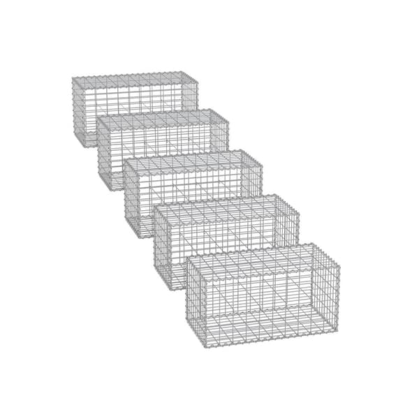 Trådkurve med maskevidde 5 x 10 cm, sæt med 5
