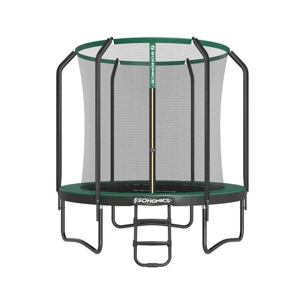 Trampolin Ø 244 cm med innernät svart-mörkgrön