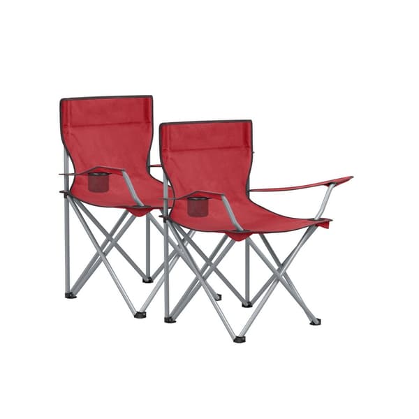 Campingstolsæt med 2, foldbare