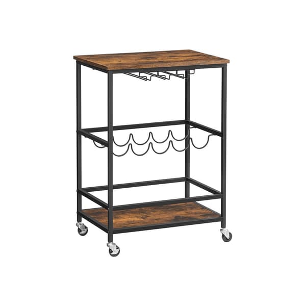 Serveringsvogn vintage brun-sort
