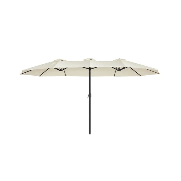 Dobbelt parasol med håndsving