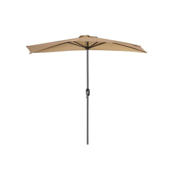 Halvrund parasol Ø 270 cm taupe