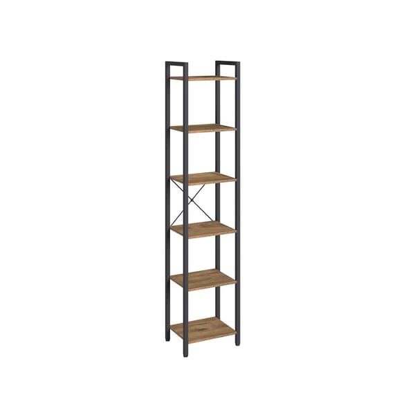 Hylde 6 niveauer 30 x 40 x 187,5 cm vintage brun-sort