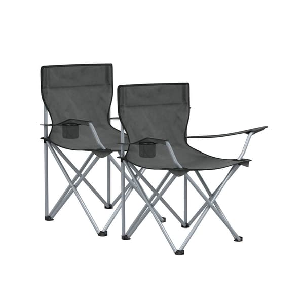 Campingstolset om 2 med armstöd, bärbar