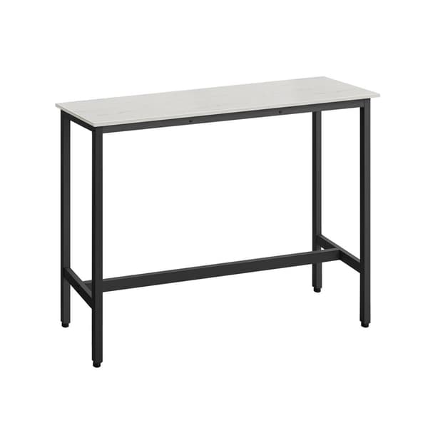Industriell design rektangulärt barbord vitt