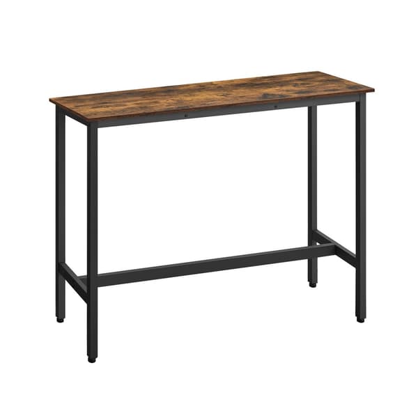 Industrielt design, rektangulært barbord, vintage, brun
