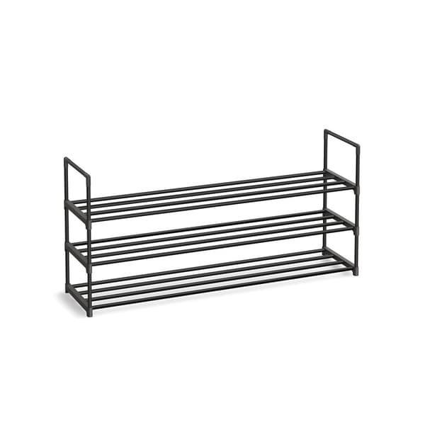 3-kerroksinen metallinen kenkäteline, pinottava, 30 x 116 x 55 cm