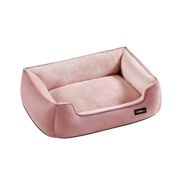 Hundeseng i hørlook til små hunde, pastelrosa