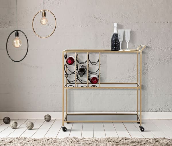 FURNLUX SIDOBORD STRING GULD 79CM