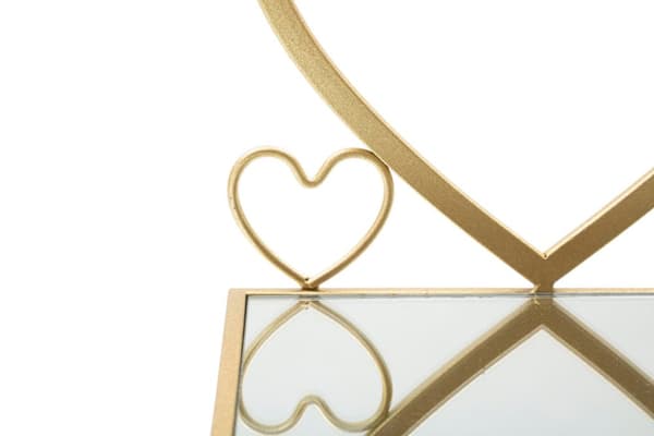 FURNLUX VÄGGHYLLA HJÄRTA GULD 42CM (2 ST)