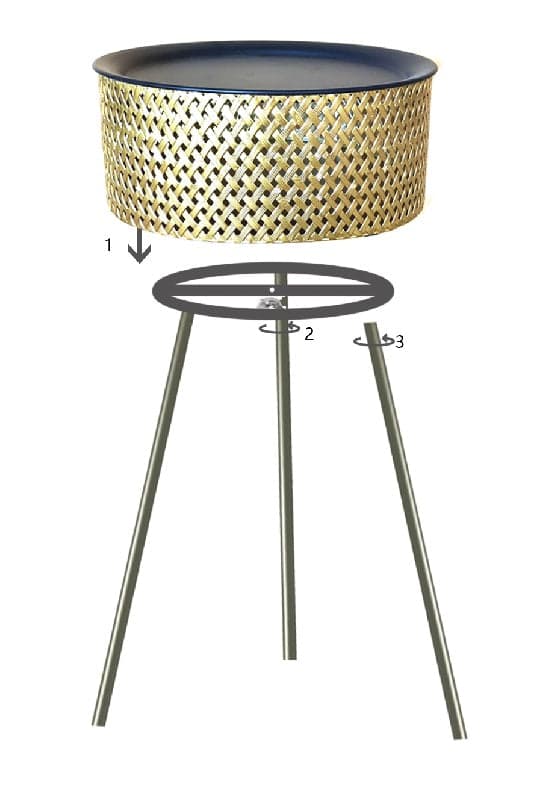 FURNLUX SOFFBORD GLOTY GOLD 40CM
