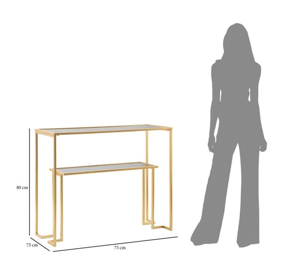 FURNLUX KONSOLBORD NIVEAU GULD 100CM