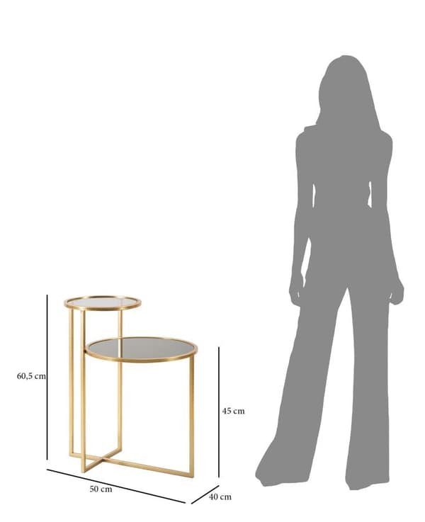 FURNLUX SOFFBORD NIVÅ GULD 50CM