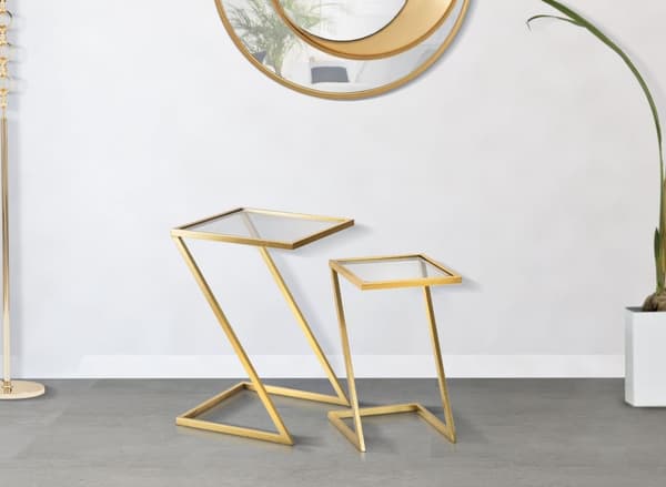 FURNLUX SOFFBORD SET GULD 40CM (2 ST)