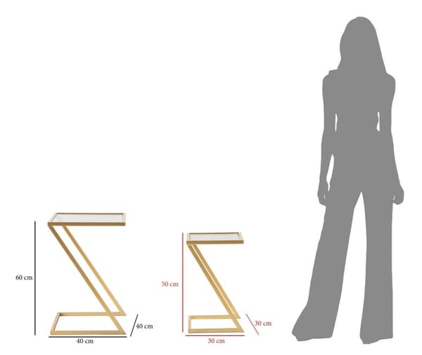 FURNLUX SOFFBORD SET GULD 40CM (2 ST)
