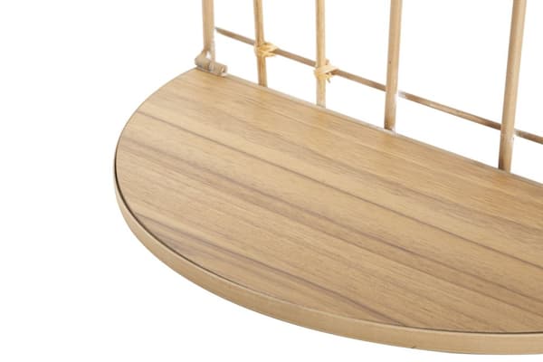 FURNLUX VÄGGHYLLA BÅGE BRUN 35CM