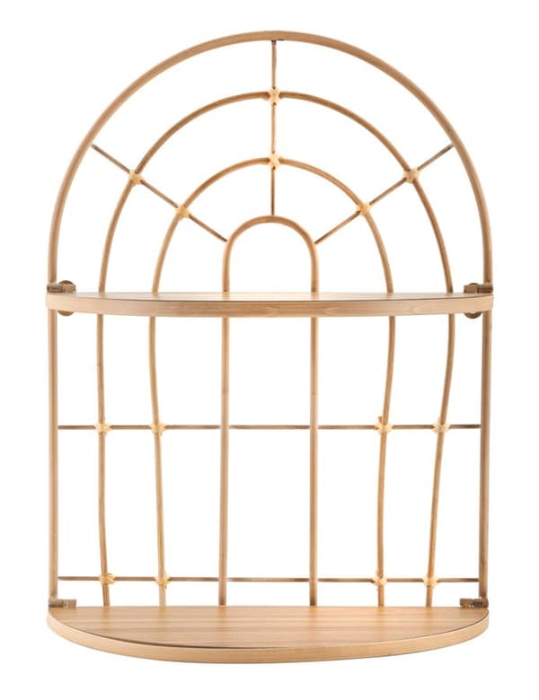 FURNLUX VÄGGHYLLA BÅGE BRUN 35CM