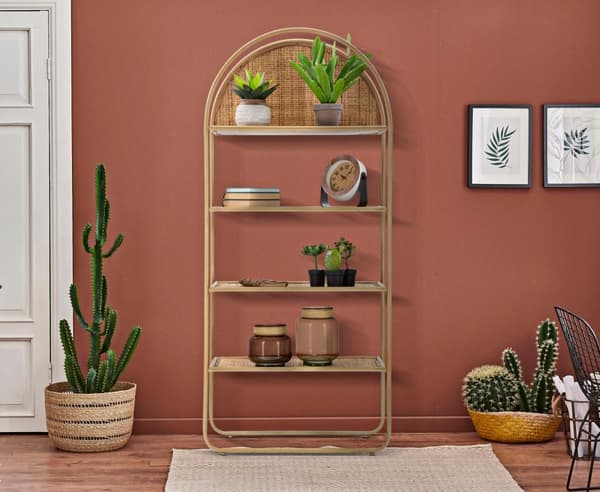 FURNLUX STÅENDE HYLLA PANAMA BRUN 80CM