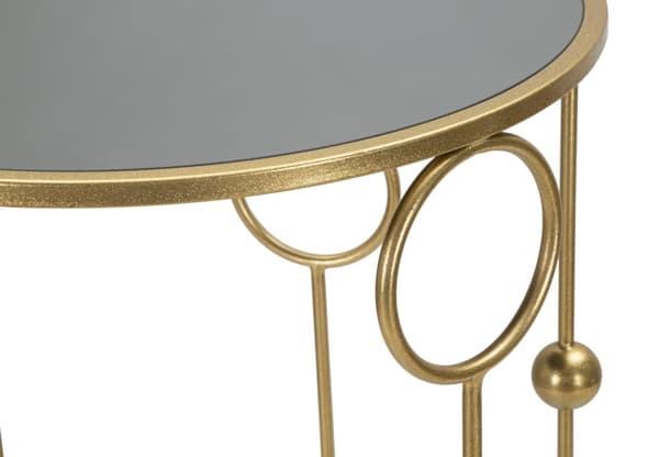 FURNLUX SOHVAPÖYTÄ HÄKKI KULTAINEN 50CM (2 KPL)