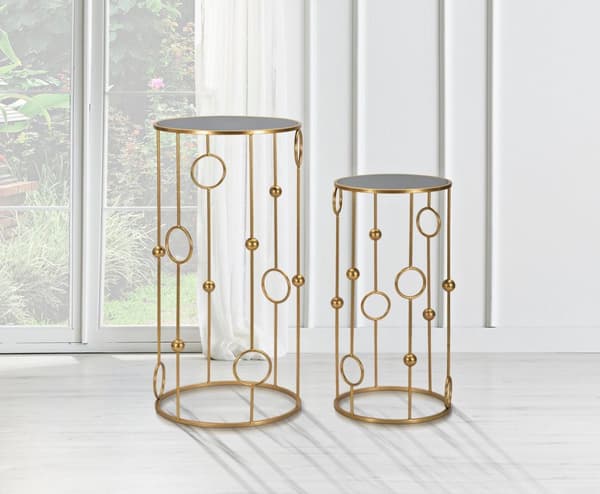 FURNLUX SOHVAPÖYTÄ HÄKKI KULTAINEN 50CM (2 KPL)