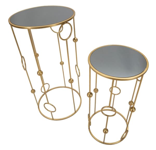FURNLUX SOHVAPÖYTÄ HÄKKI KULTAINEN 50CM (2 KPL)