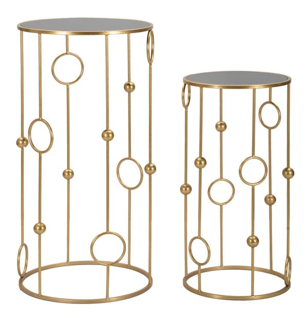 FURNLUX SOFABORD BUR GULD 50CM (2 STK.)