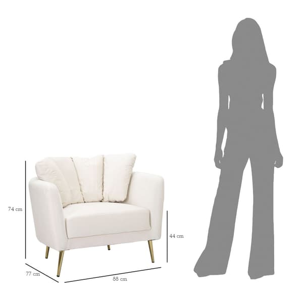 FURNLUX FÅTÖLJ KIEV BEIGE 88CM