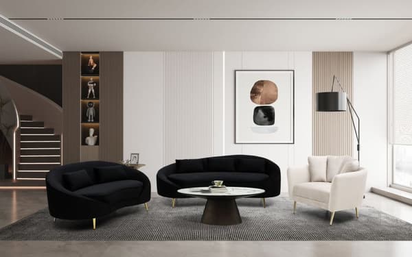 FURNLUX SOFA OSLO SORT 185CM