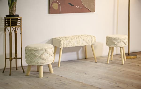 FURNLUX SITTPUFF DAMASCO BEIGE 32CM
