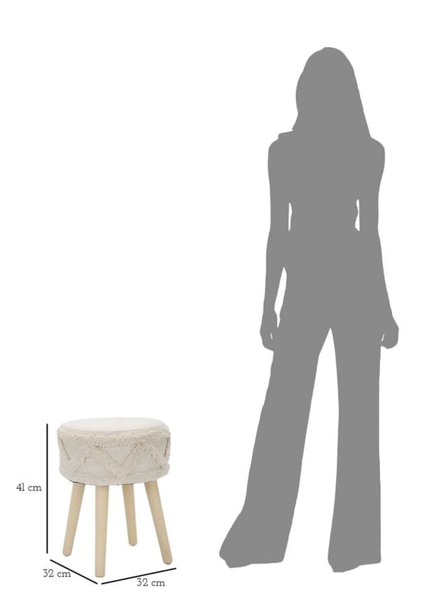 FURNLUX SITTPUFF DAMASCO BEIGE 32CM