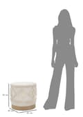 Miniatyrbild 6 av 6: FURNLUX SITTPUFF DAMASCO BEIGE 40CM