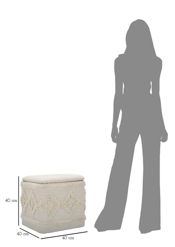 FURNLUX SITTPUFF DAMASCO BEIGE 40CM
