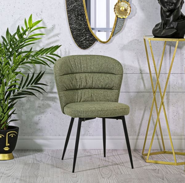FURNLUX SPISESTUESTOL LOSANNA GRØN 58CM (2 STK.)
