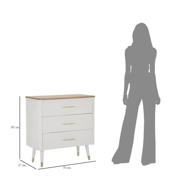 FURNLUX BYRÅ MATERA VIT 78CM