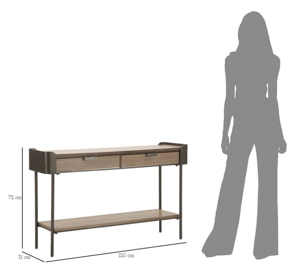 FURNLUX KONSOLBORD TORONTO GRÖN 120CM
