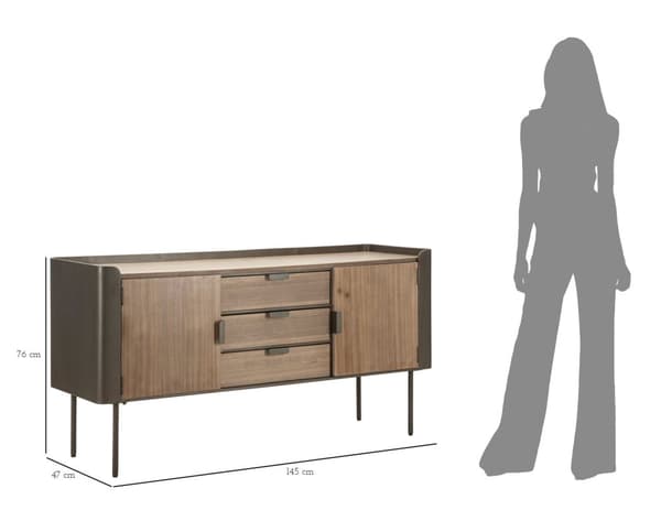 FURNLUX SKÄNK TORONTO GRÖN 145CM
